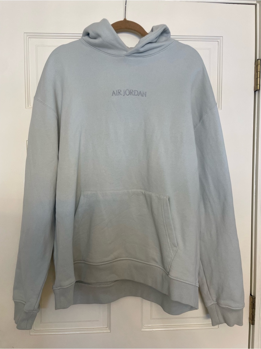 Jordan Light Gray Hoodie with Red Jumpman Tag
